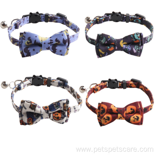 Pet Collar Bow Cat Necklace Adjustable Dog Collar
